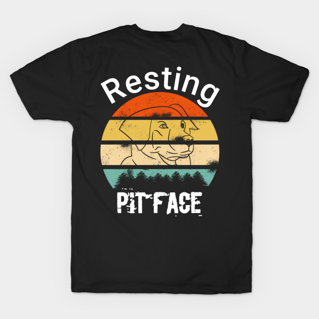 Vintage resting pit face dog shirt by FouadBelbachir46